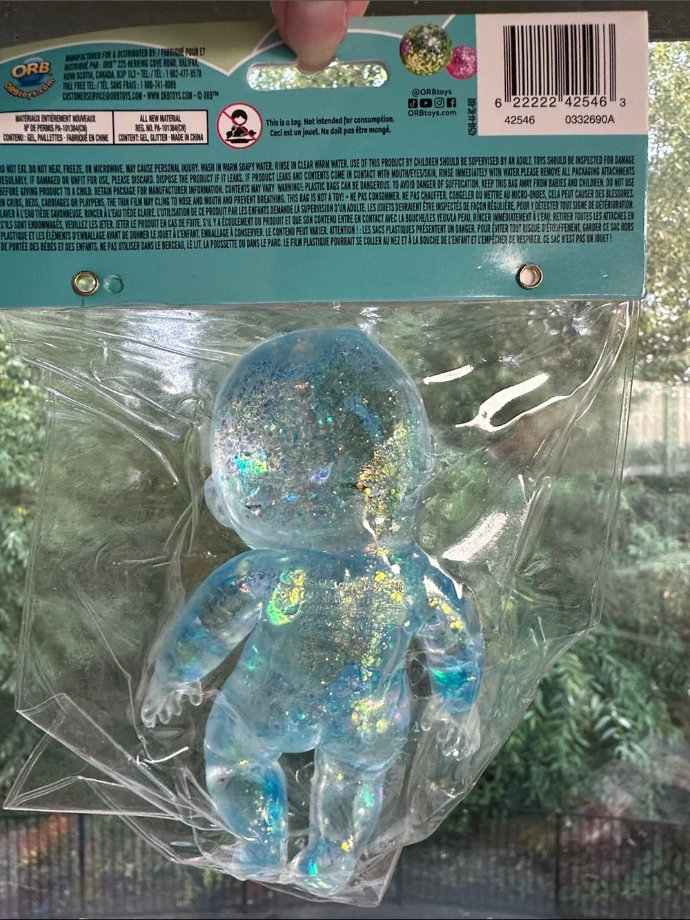 Sugar Swap Onesie - Blue Glitter Baby Sensory Squeeze Toy- Orb Curiosities